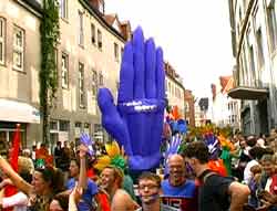 Blaue Hand
